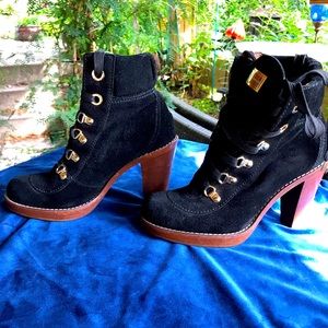 Authentic Dolce & Gabbana black sued boots.